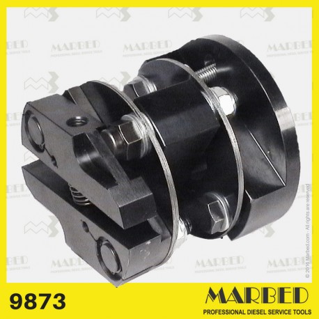 Anti backlash half-coupling according to ISO 4008/1, for diesel injection pump test benches.