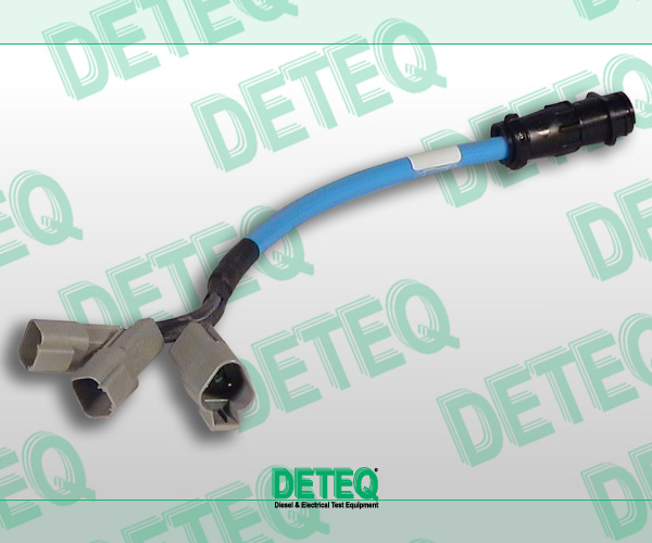 Adapter cable for testing and adjusting the P and H size Bosch in-line pumps equipped with RE30 and RE33  regulator, applied on Scania.
Similar to 0 986 610 114.