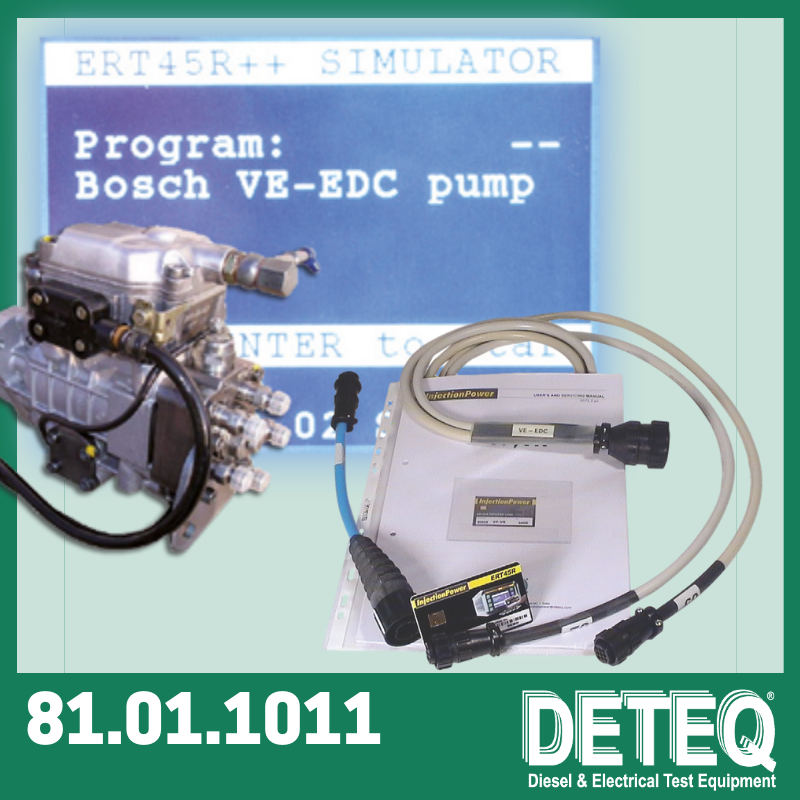 Kit to program ERT45R Simulator in order to test Bosch VE-EDC pumps (1st generation technology, with resistive actuator). 